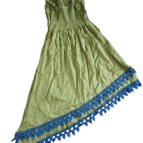 Women's Matilda Jane Good Hart Summer Breeze Dress Sundress Small Green Blue - Picture 4 of 8